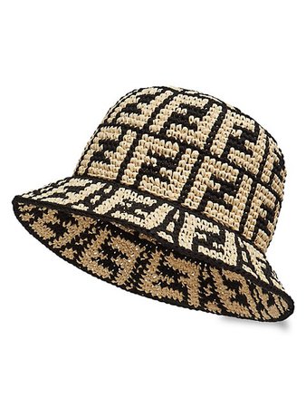 Fendi Woven FF Bucket Hat | SaksFifthAvenue