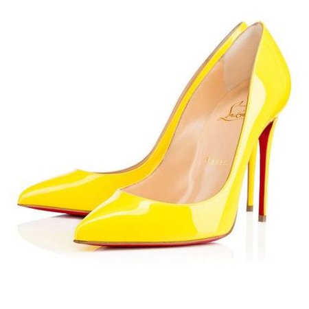 Christian Louboutin neon yellow heels