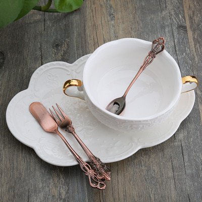 Hollow Out Multifunction Coffee Tea Scoop Fruit Fork Butter Knife Full Set Christmas Decos Cultery Pastry Dessert Dinnerware 3pc-in Dinnerware Sets from Home & Garden on Aliexpress.com | Alibaba Group