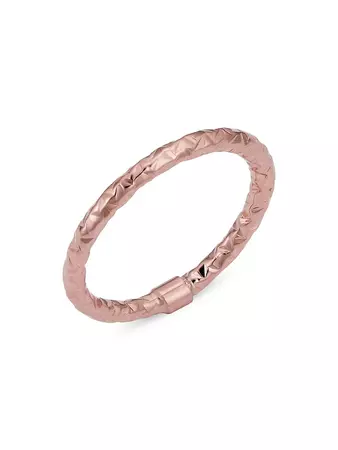 Oradina 14K Rose Solid Gold Sweet Ring