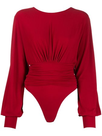 Alexandre Vauthier Ruched Long Sleeve Body 201BY120101911029 Red | Farfetch