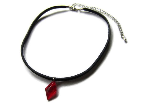 Raven Red Gem Necklace