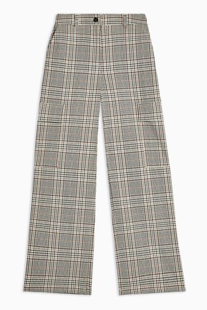 Check Utility Slouch Pants | Topshop