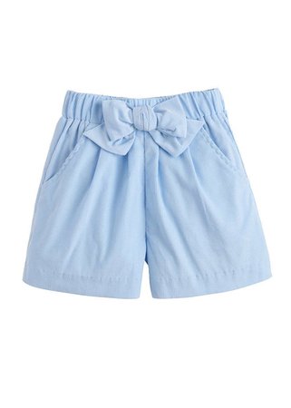 pastel blue bow shorts