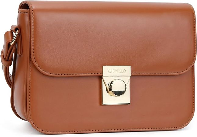 Chinllo Crossbody Bag Shoulder Satchel Purse for Women, Triple Pocket Bag PU Leather Messenger Bag Flap Evening Bag (Begie-qud): Handbags: Amazon.com