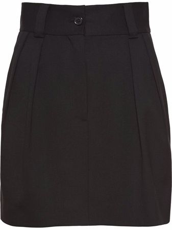 Shop Miu Miu grain-de-poudre mini skirt with Express Delivery - FARFETCH