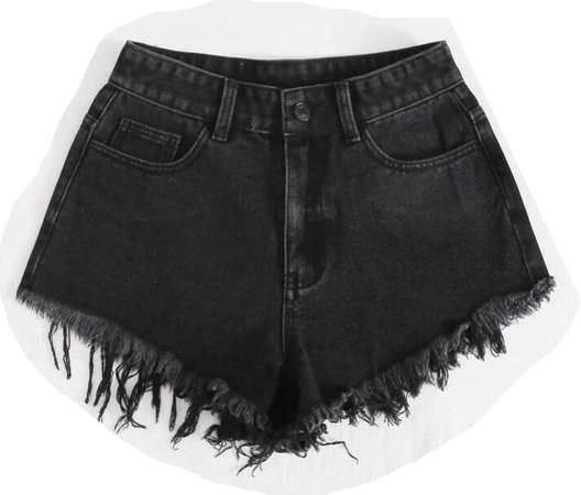 black flame Jean shorts