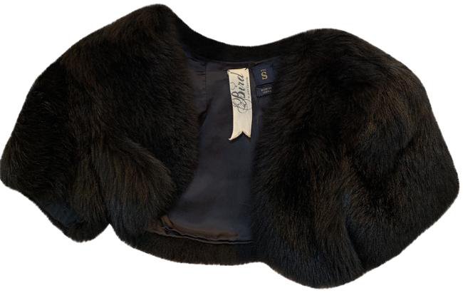 Juicy Couture Black Fur Bolero Poncho/Cape Size 4 (S) - Tradesy