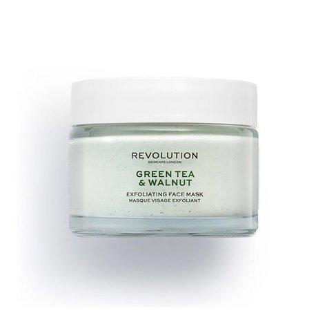 revolution beauty green tea & walnut mask