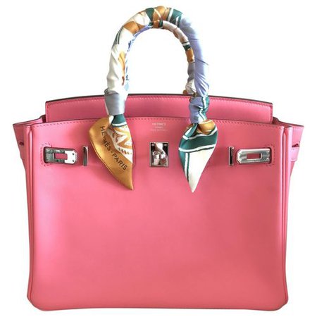 Birkin 25 leather handbag Hermès Pink in Leather - 11466243