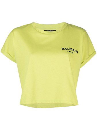 Balmain Cropped Short Sleeve T-shirt - Farfetch