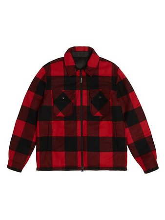 Woolrich Plaid Wool-Blend Reversible Shirt Jacket | SaksFifthAvenue