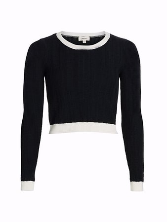 Shop L'AGENCE Aceline Cropped Pullover | Saks Fifth Avenue