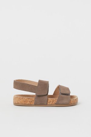 Suede Sandals - Taupe - Kids | H&M US