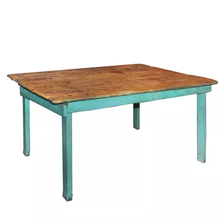 Antique Farmhouse 60” Table, Early 1900’s : Preservation Station | Ruby Lane