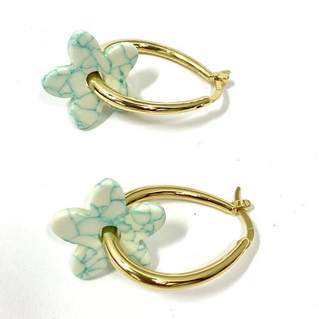 machete floral earrings
