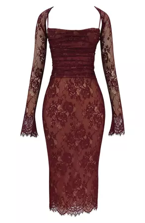 HOUSE OF CB Gaia Long Sleeve Lace Body-Con Dress | Nordstrom