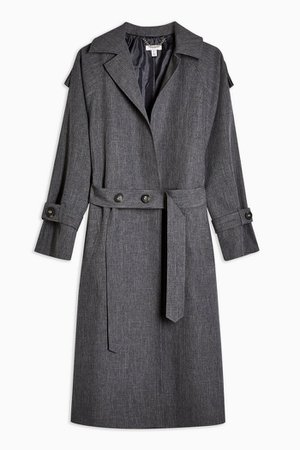 Charcoal Grey Trench Coat | Topshop