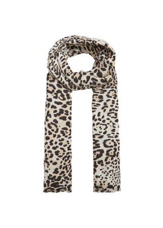 MANGO Leopard scarf