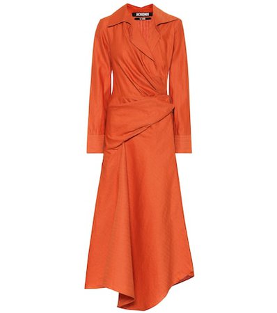 Sabah wool-blend wrap maxi dress