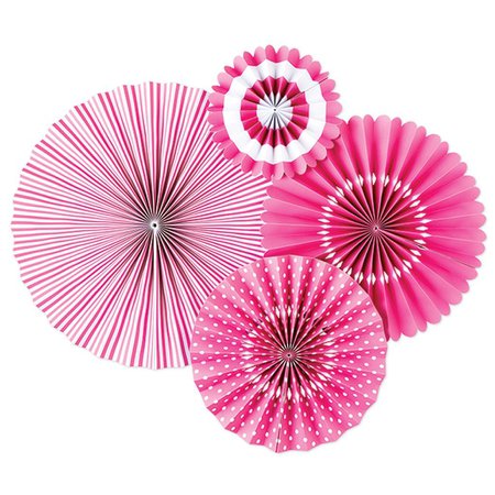 Bright Pink Paper Fan Decorations | The Party Darling