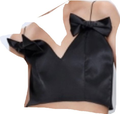 satin top with bows