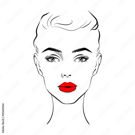 Woman's face drawing