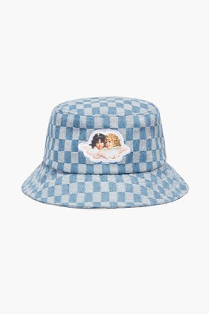Check Bucket Hat Pale Blue | Fiorucci