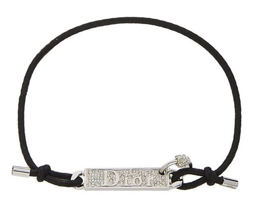 Christian Dior Silver Name Tag Bracelet