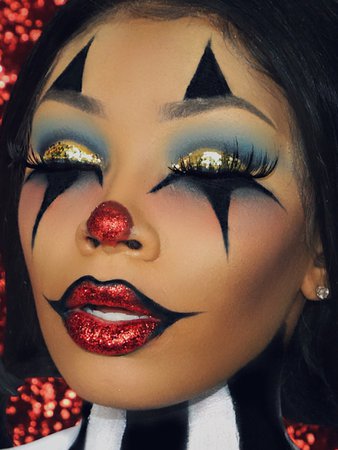Clown Makeup for Dark Skin 1