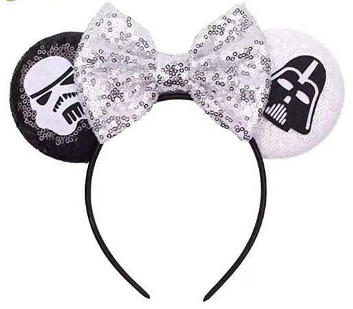 Amazon.com: CLGIFT Rose gold Minnie Ears,Pick your color, Iridescent Minnie Ears, Silver gold blue minnie ears, Rainbow Sparkle Mouse Ears,Classic Red Sequin Minnie Ears (Star Wars) : Clothing, Shoes & Jewelry