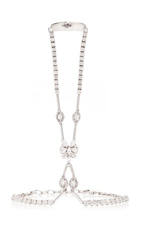 18K White And Diamond Ring And Bracelet Chain by Yeprem | Moda Operandi
