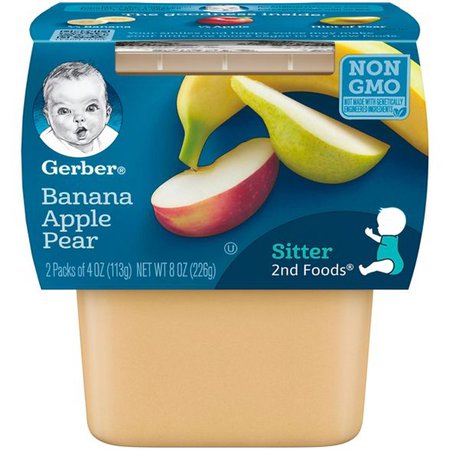Gerber 2nd Foods Banana Apple Pear Baby Food - 4oz (2ct) : Target