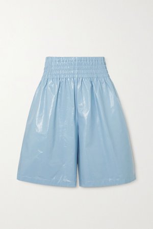 Blue Leather shorts | Bottega Veneta | NET-A-PORTER