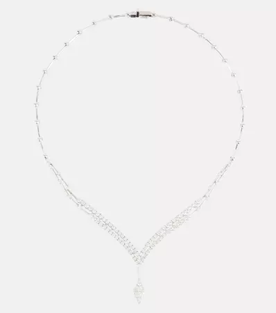 18 Kt White Gold Necklace With Diamonds in Silver - Yeprem | Mytheresa