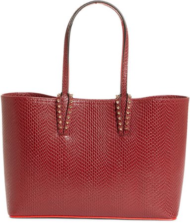 Small Cabata Snake Embossed Leather Tote