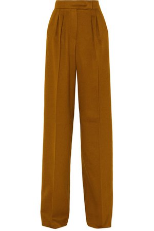 Max Mara | Renon pleated camel hair wide-leg pants | NET-A-PORTER.COM
