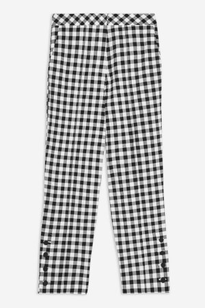 TALL Gingham Tapered Trousers | Topshop White