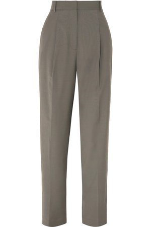 Tibi | Pleated crepe tapered pants | NET-A-PORTER.COM