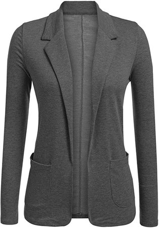 Concep Womens Open Front Blazer Long Sleeve Slim Fit Work Office Cardigan Jacket at Amazon Women’s Clothing store