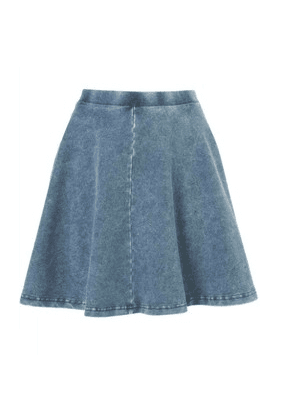 blue denim jeans circle skirt