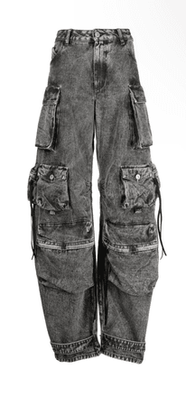 The Attico oversize cargo pocket jeans