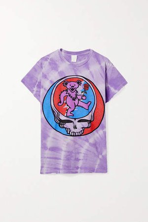 Grateful Dead Distressed Printed Cotton-jersey T-shirt - Purple