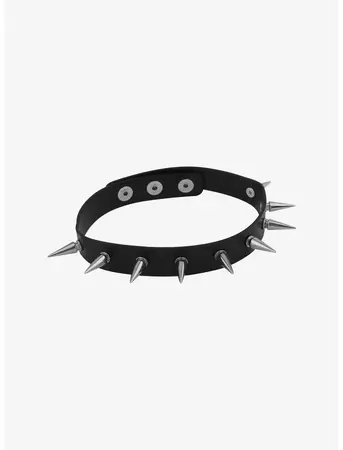 Spike Faux Leather Choker | Hot Topic