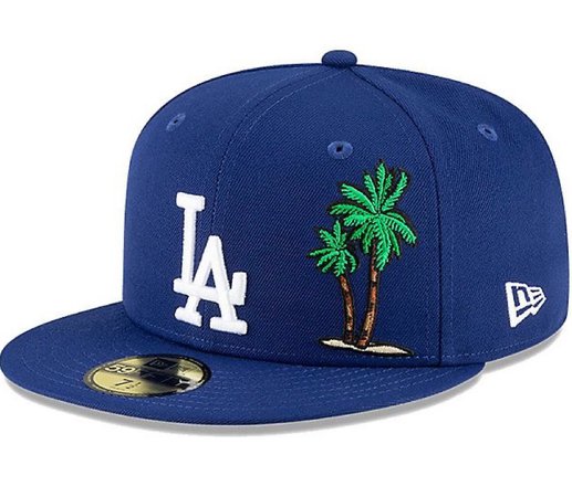 blue LA hat