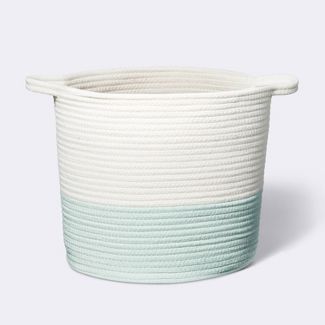 Coiled Rope Bin With Color Band - Cloud Island™ Gray : Target