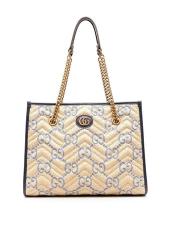 Gucci GG Raffia Tote Bag - Farfetch