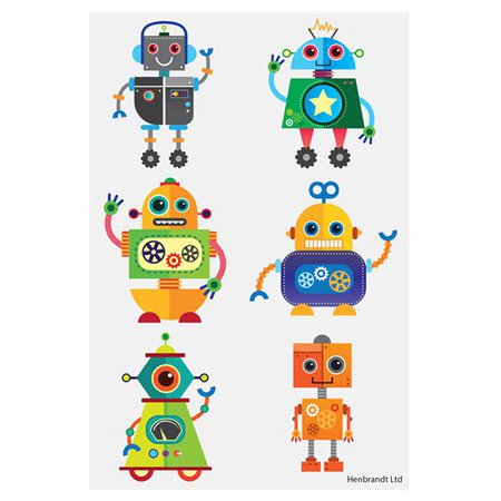 Robots Tattoo Sheet