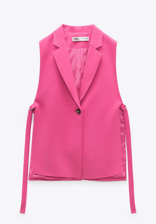 pink vest Zara