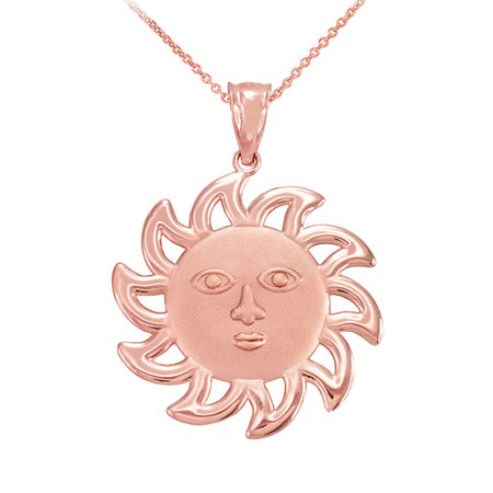 rose gold sun necklace - Images - OceanHero